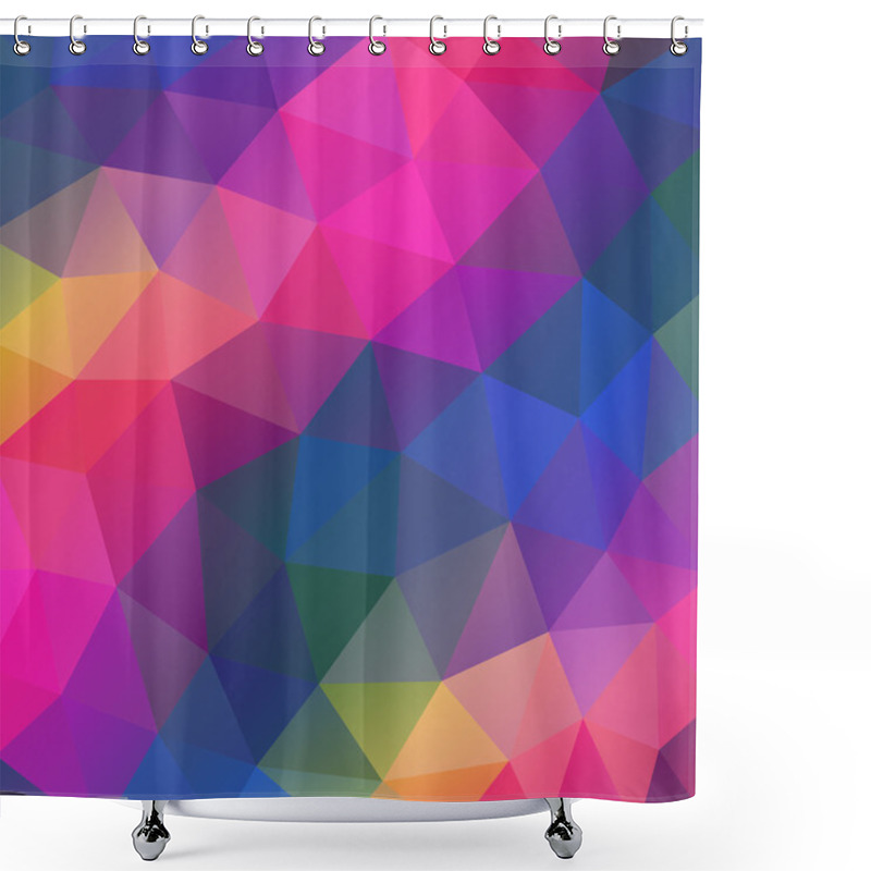 Personality  Triangles Geometric Background Shower Curtains