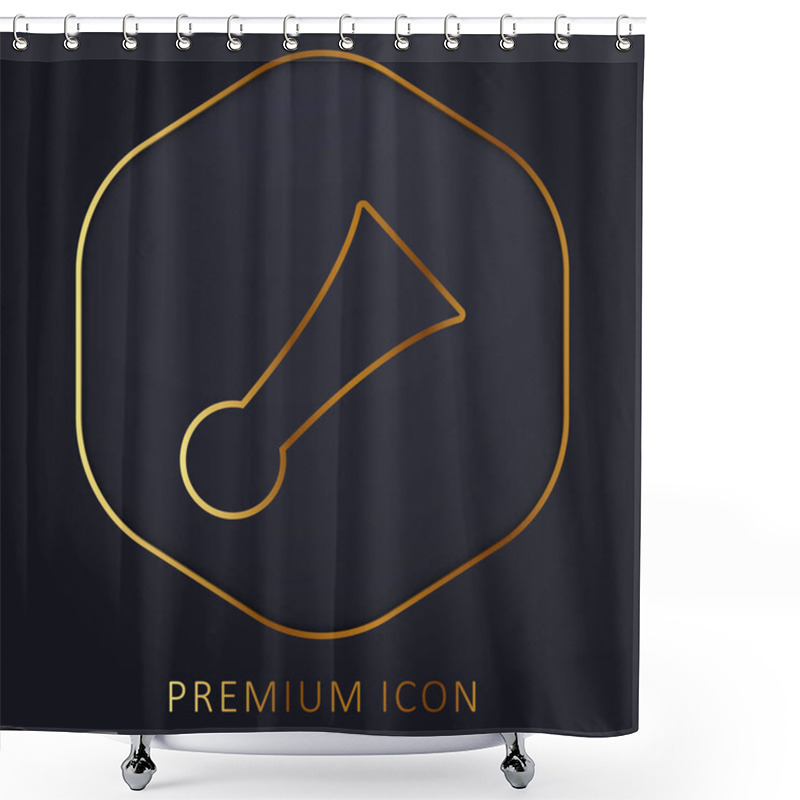 Personality  Bike Horn Golden Line Premium Logo Or Icon Shower Curtains