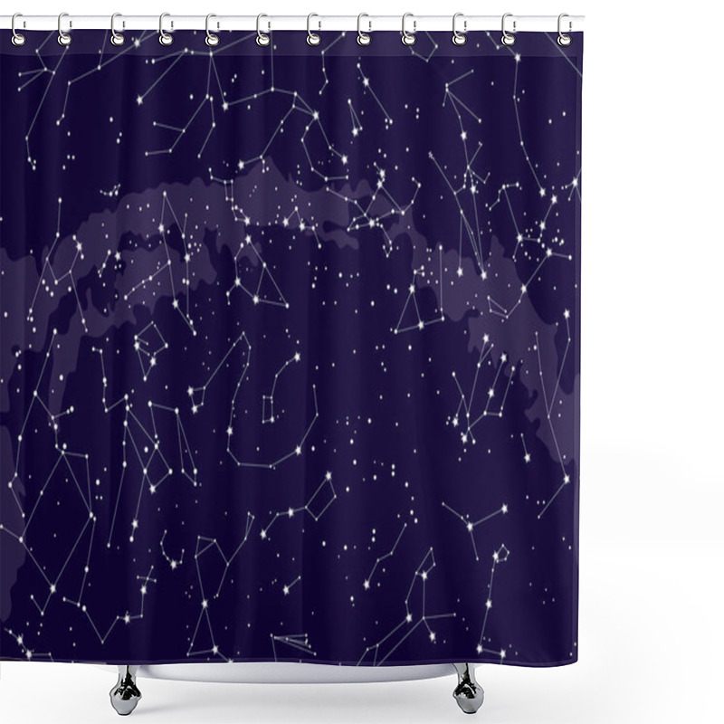 Personality  Northern Hemisphere Constellations, Star Map. Science Astronomy Shower Curtains