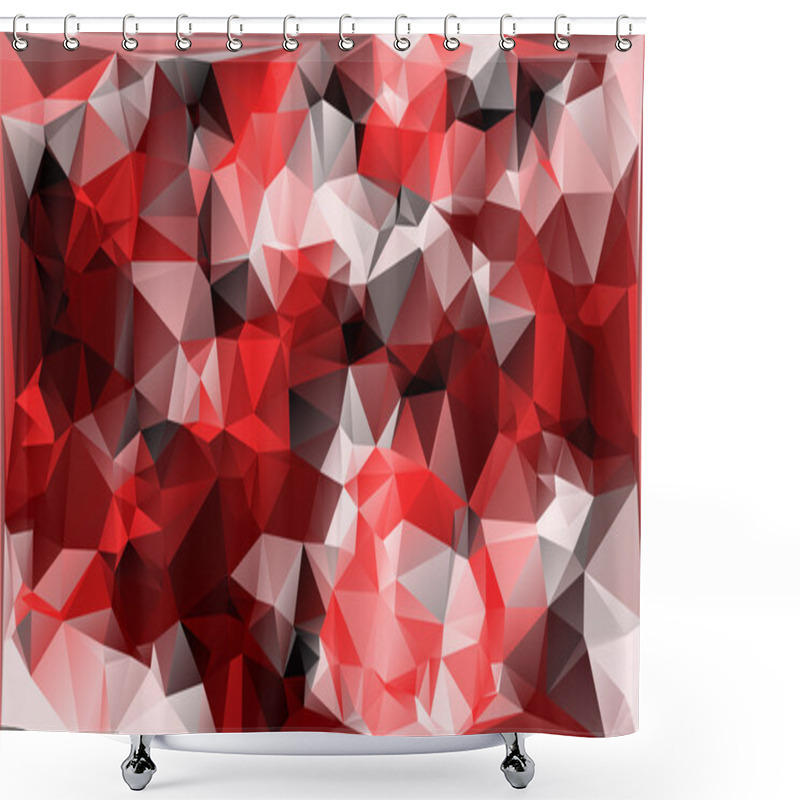 Personality  Abstract Vector Military Camouflage Background Made Of Geometric Triangles Shapes.Polygonal Style. Shower Curtains