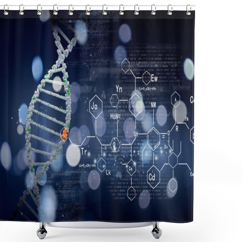 Personality  DNA Molecule Shower Curtains