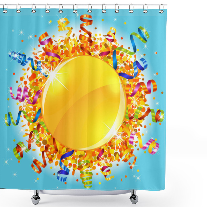 Personality  Confetti And Serpentine Sun Shower Curtains