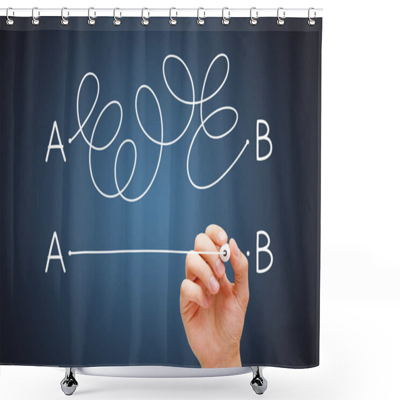 Personality  Shortcut From Point A To Point B Concept Shower Curtains