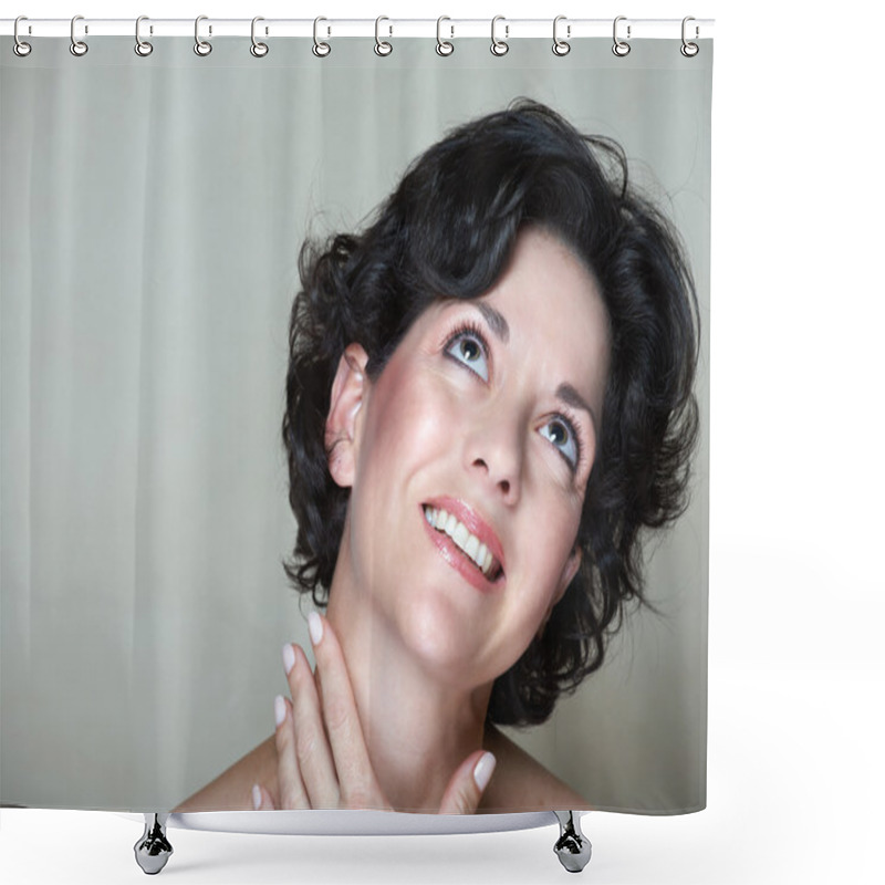 Personality  Beautiful Woman In Her Early 40s Late 30s Shower Curtains