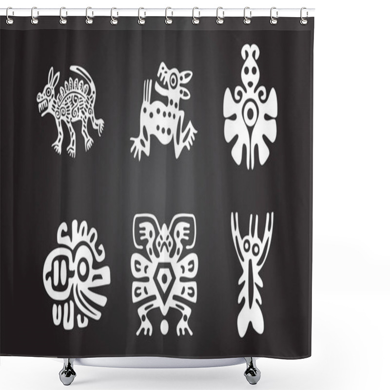 Personality  American Indians Ethnic Symbols Shower Curtains