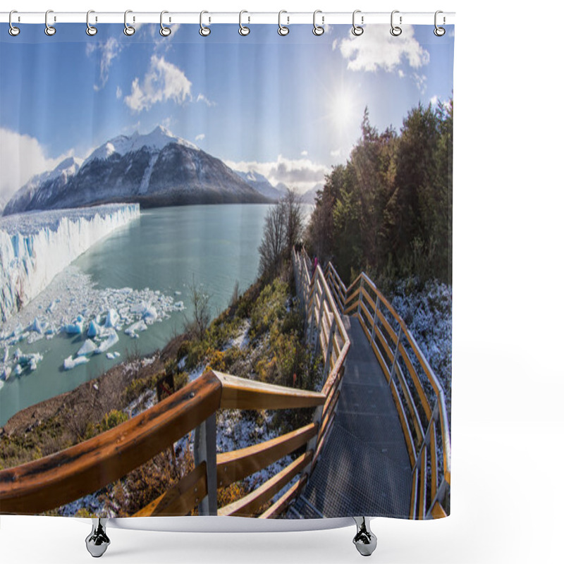 Personality  Outlook Stairs In Perito Moreno Park Shower Curtains