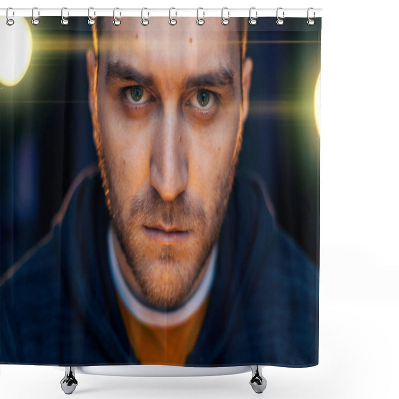 Personality  Male Stern Look Shower Curtains