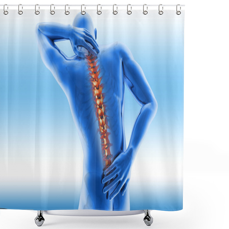 Personality  Spine Pain - Vertebrae Trauma Shower Curtains