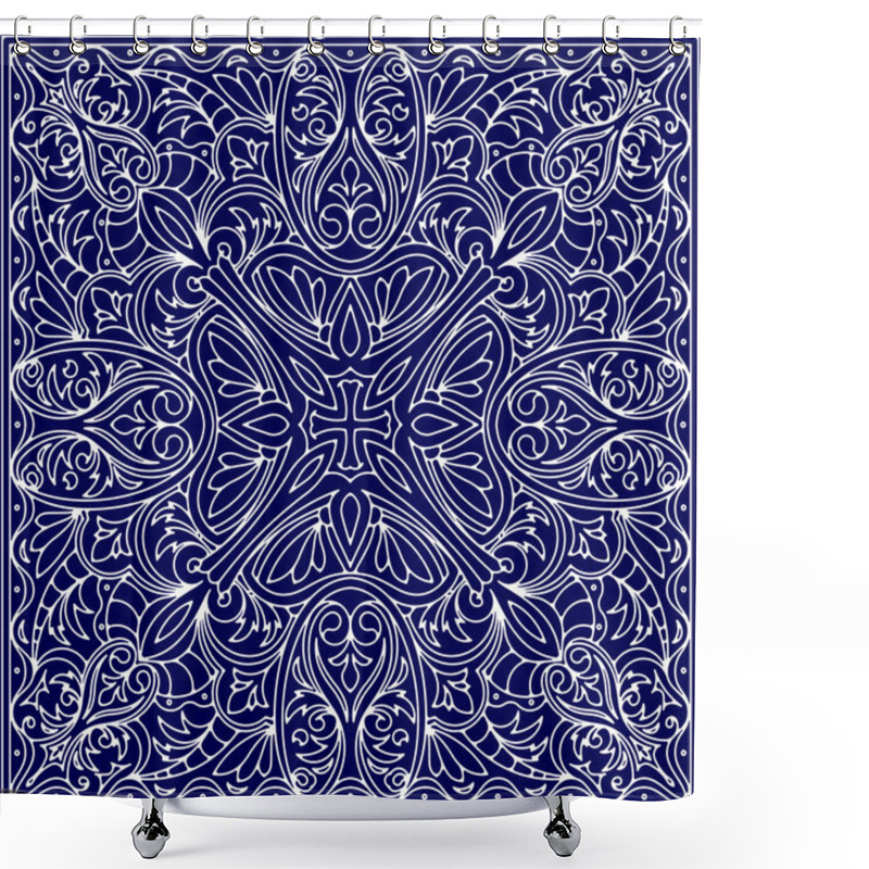 Personality  Monochrome Seamless Pattern Shower Curtains