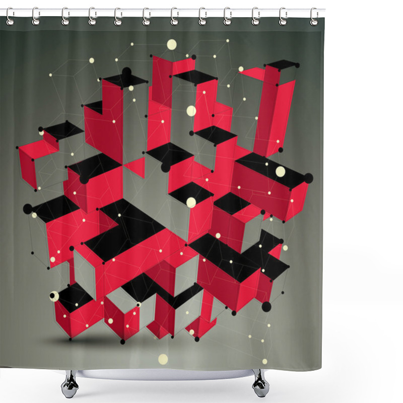 Personality  Stylish Futuristic Construction Shower Curtains