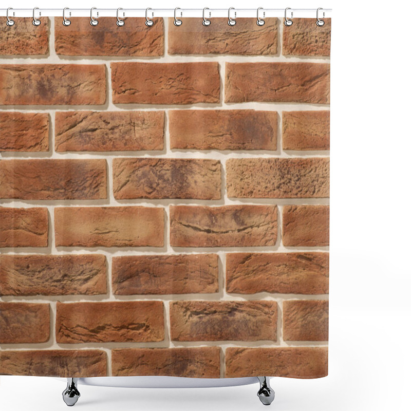 Personality  Stone And Brick Masonry Walls Shower Curtains