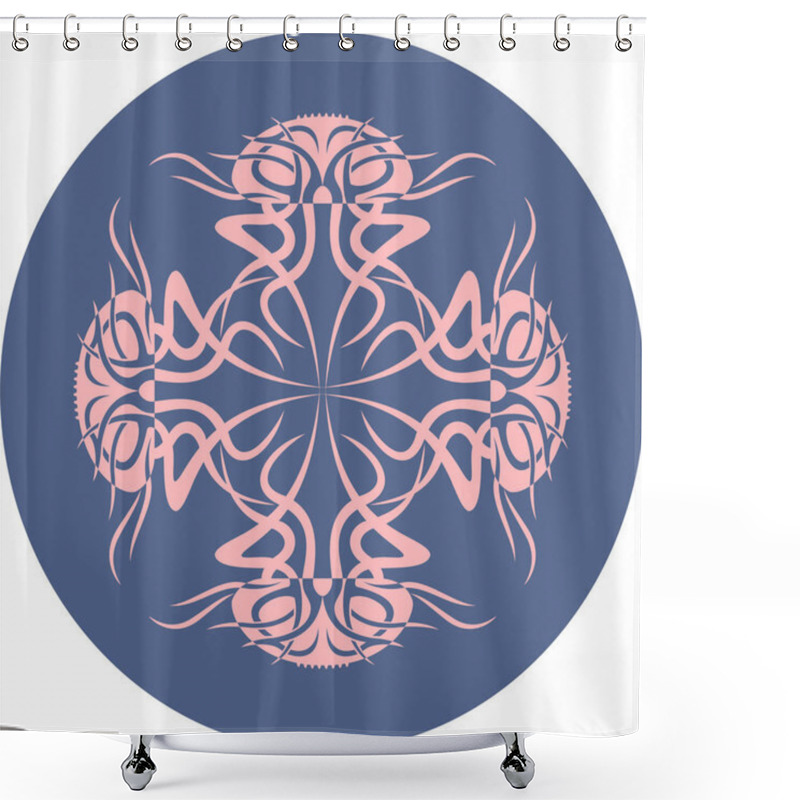 Personality  Jellyfish On A Blue Background. Animal Silhouette. Shower Curtains