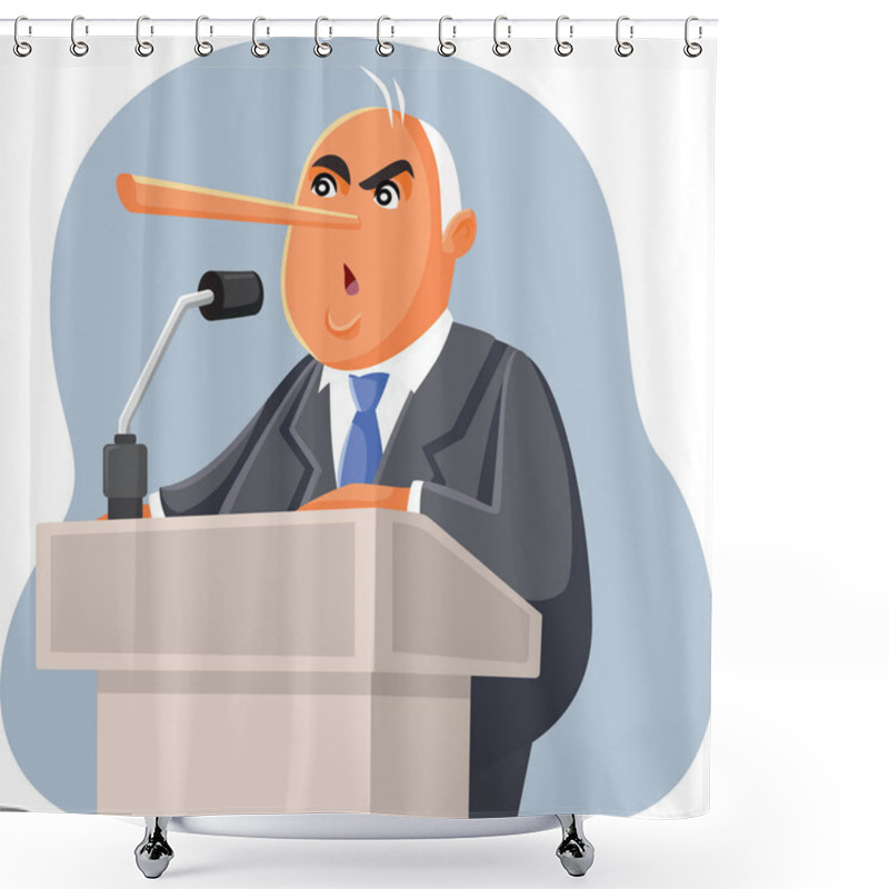 Personality  Lying Politician Making False Promises In Electoral Campaign Shower Curtains