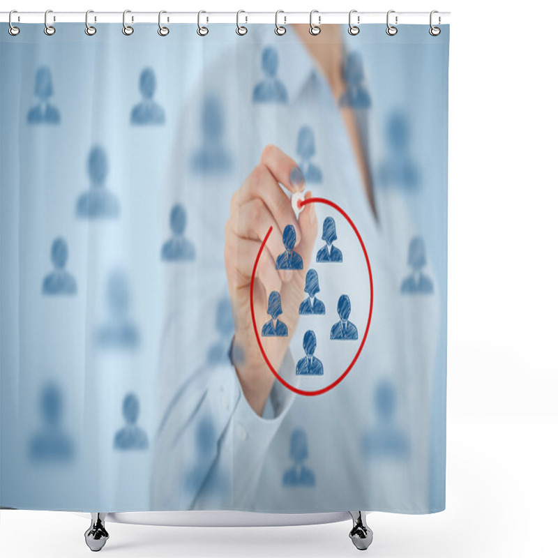 Personality  Marketing Segmentation Concept Shower Curtains