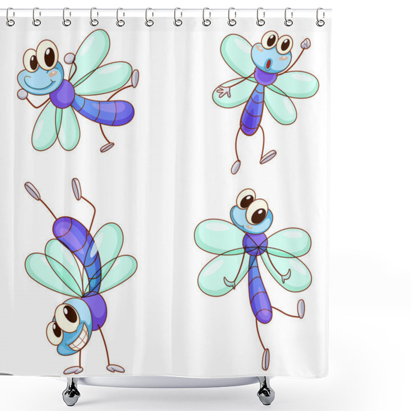 Personality  Dragonfly Shower Curtains