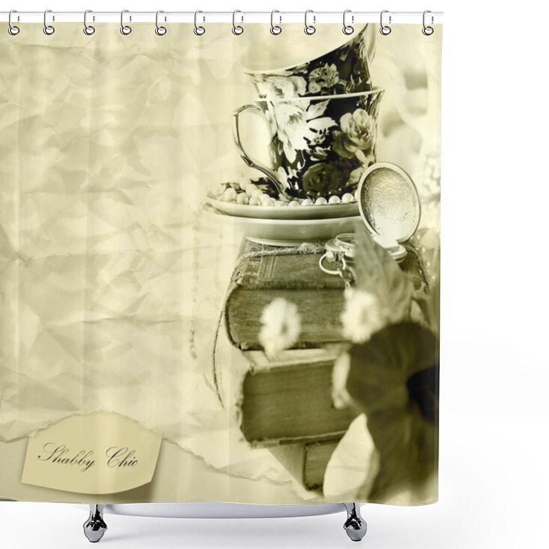 Personality  Shabby Chic Background Shower Curtains