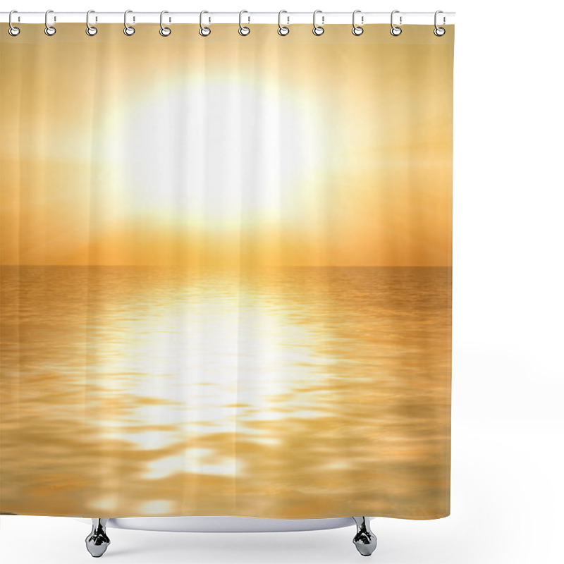 Personality  Beautiful Sunset Reflected In Ocean Water Shower Curtains