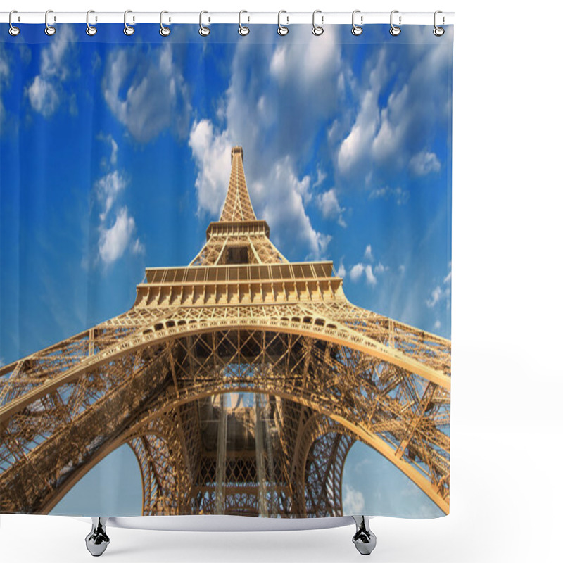 Personality  Eiffel Tower At Sunset Shower Curtains