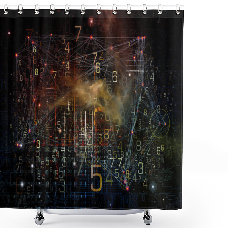 Personality  Conceptual Data Cloud Shower Curtains