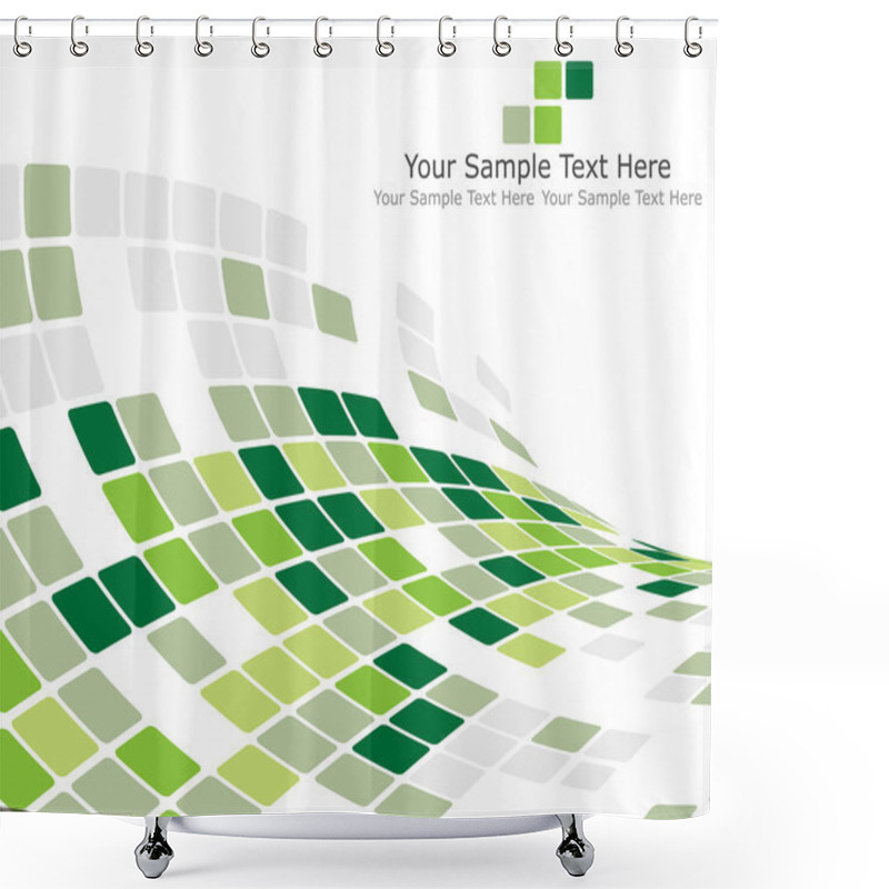 Personality  Green Checked Background Shower Curtains