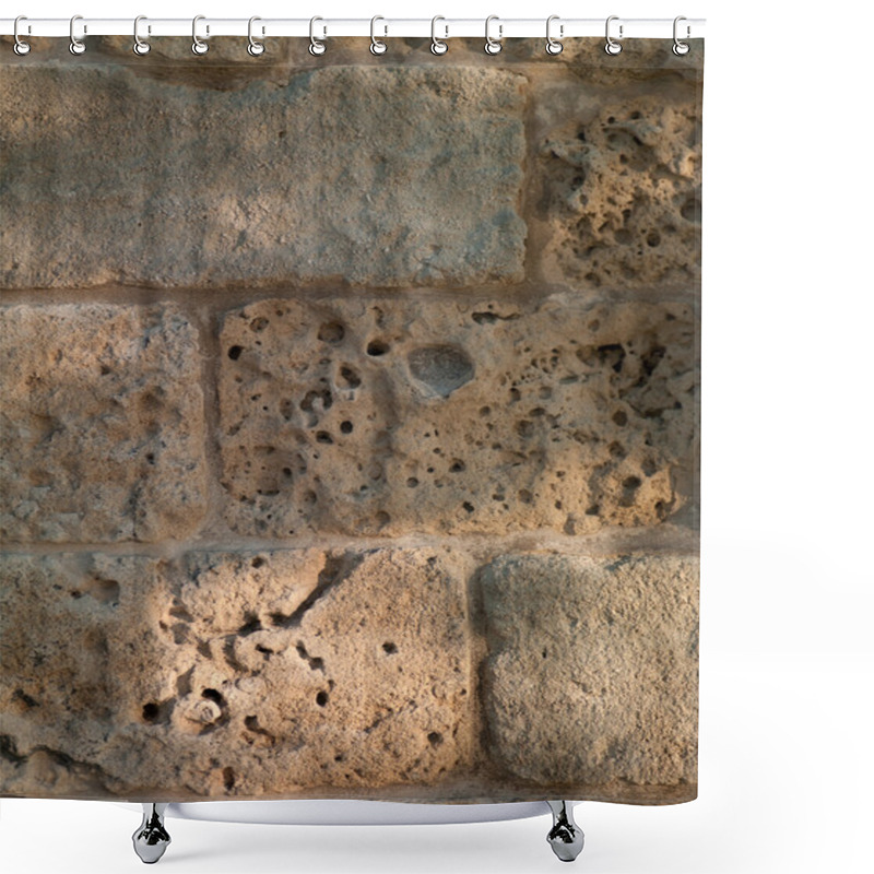 Personality  Surface Of The Stone Wall Shower Curtains