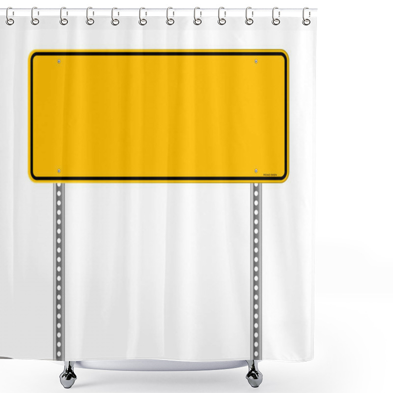 Personality  Blank Warning Sign Shower Curtains