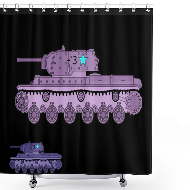 Personality  Russian WW2 KV-1 Tank Shower Curtains