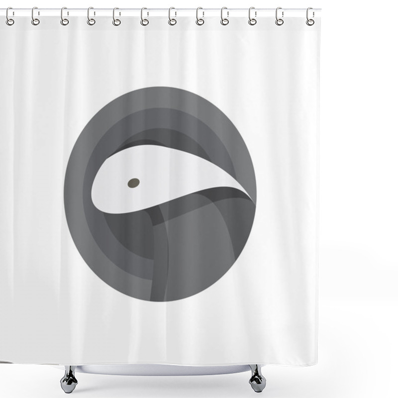 Personality  Snake Cobra Animal Into Flat Vector Illustration In Monochrome Modern Trends Logo Shower Curtains