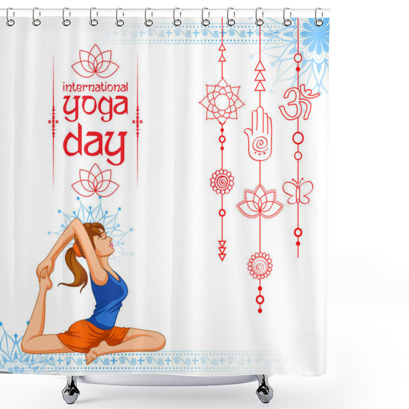 Personality  International Yoga Day Shower Curtains