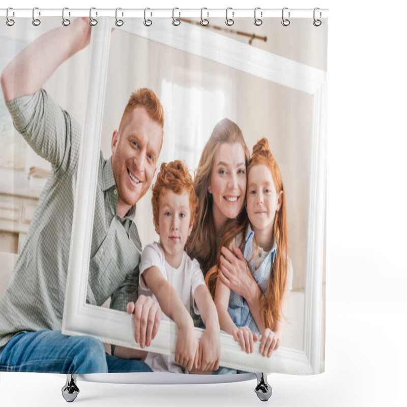 Personality  Beautiful Redhead Family  Shower Curtains