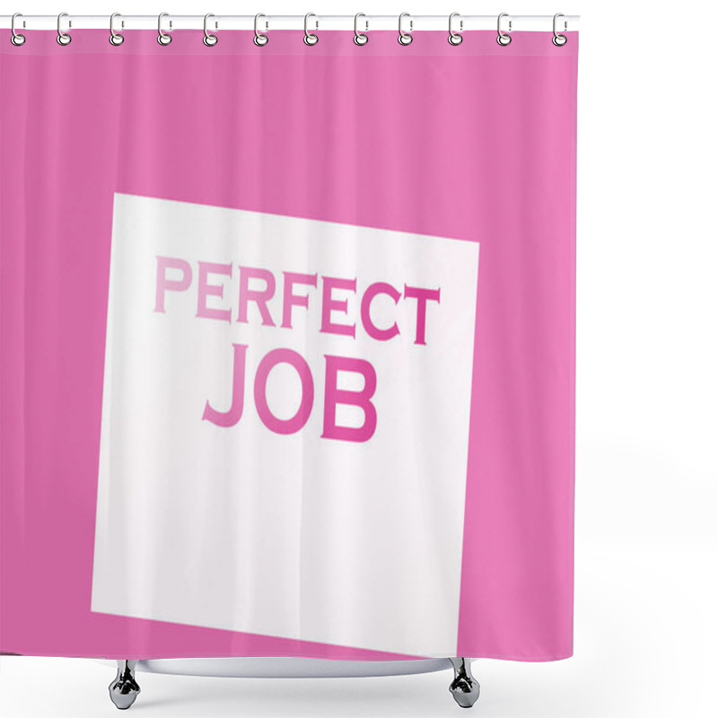 Personality  Word Writing Text Perfect Job On Page And Paper Dollar Signs Around On Wooden Table. Career And Business Or Education Concept. Shower Curtains