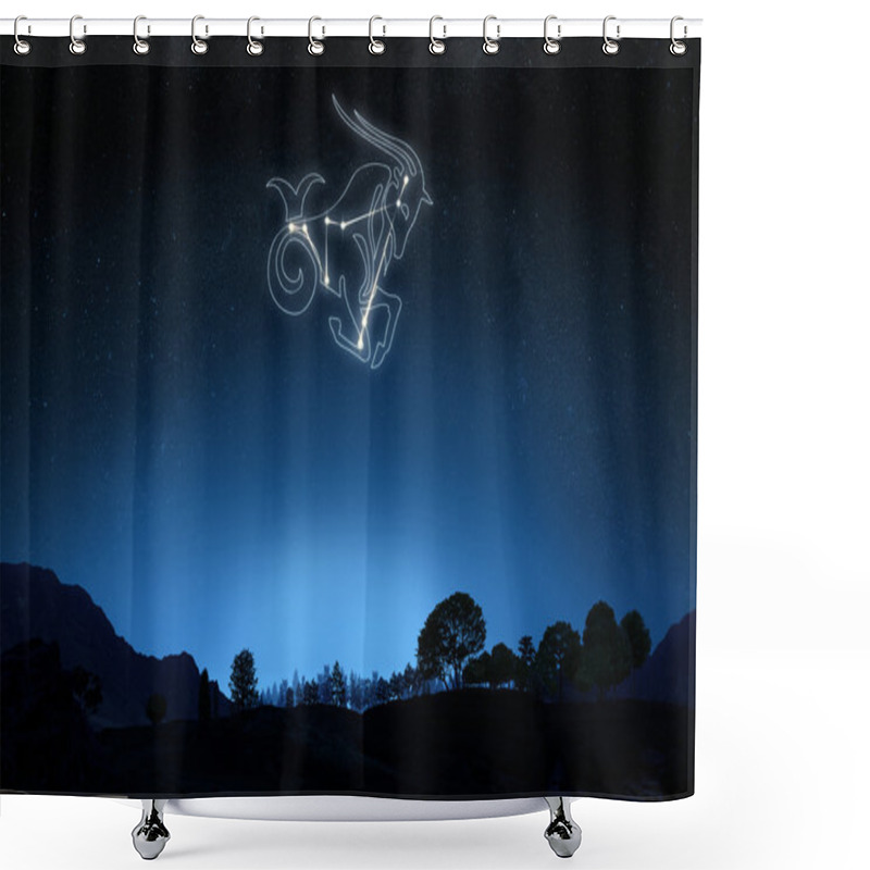 Personality  Zodiac Capricorn Shower Curtains