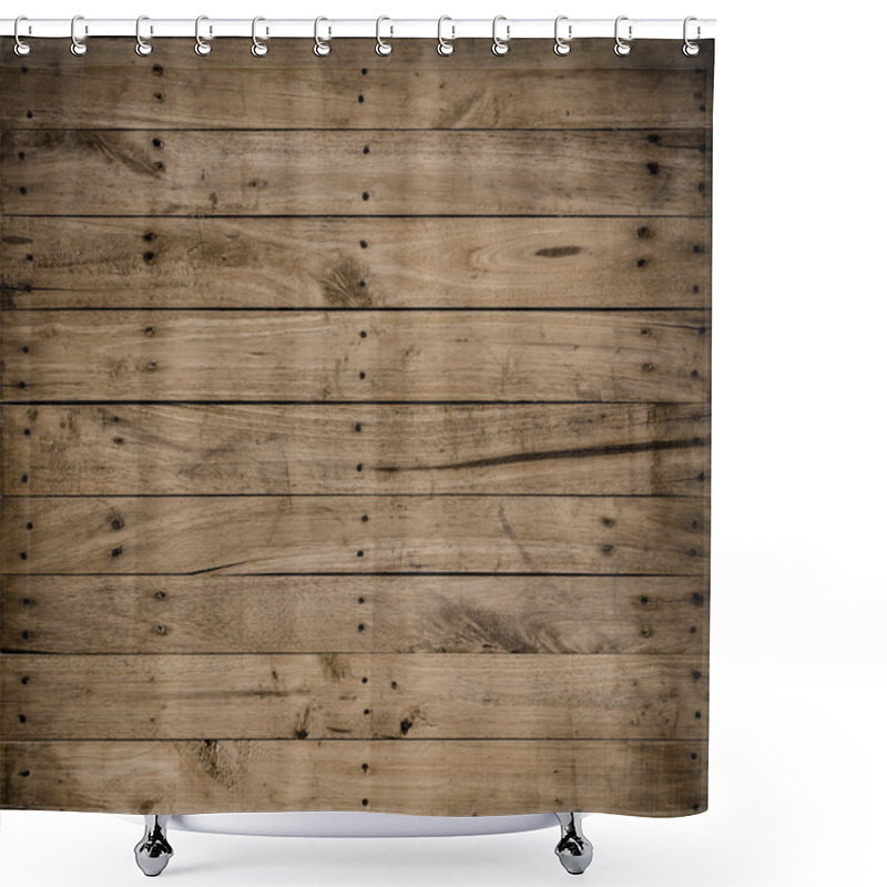 Personality  Nature Pattern Detail Of Pine Wood Decorative Old Box Wall Text Shower Curtains