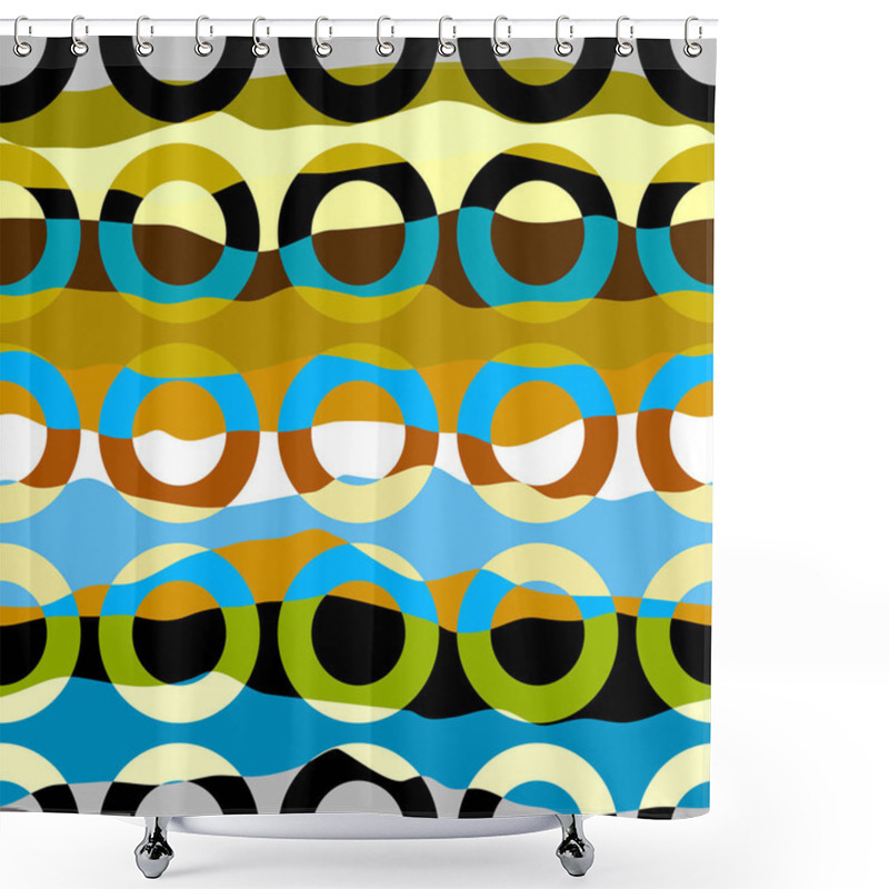 Personality  Geometric Pattern In A Patchwork Collage Style. Shower Curtains