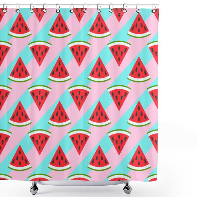 Personality  Cute Seamless Watermelon Pattern Shower Curtains