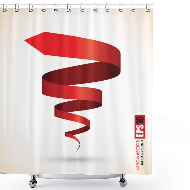 Personality  Red Spiral Abstract Object Shower Curtains