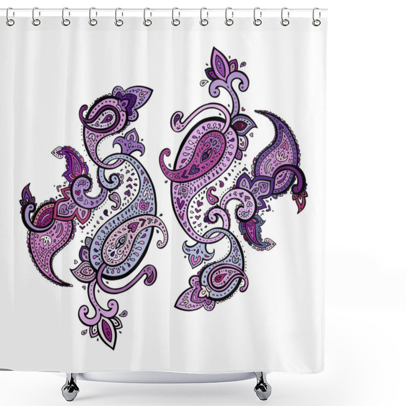 Personality  Paisley Background. Hand Drawn Ornament. Shower Curtains