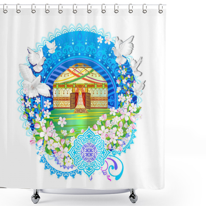 Personality  Ger, Yurt, House, Wedding Yurt Kyrgyz Yurt, өg, Tundyuk, Shanyrak Shower Curtains