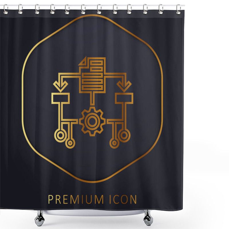 Personality  Algorithm Golden Line Premium Logo Or Icon Shower Curtains