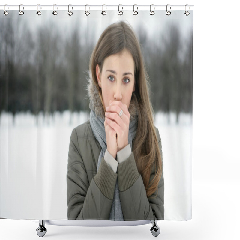 Personality  It's Cold Outside Shower Curtains