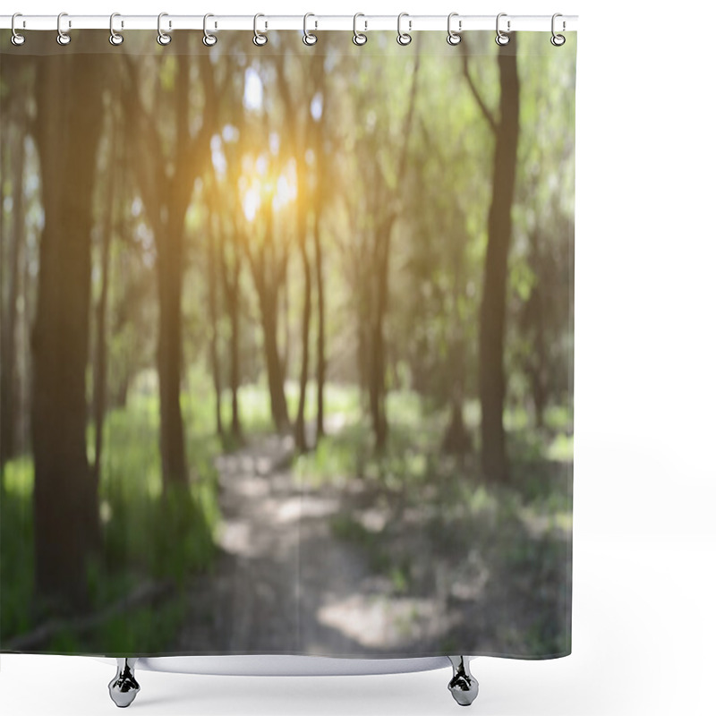 Personality  Blurred Nature Background Shower Curtains