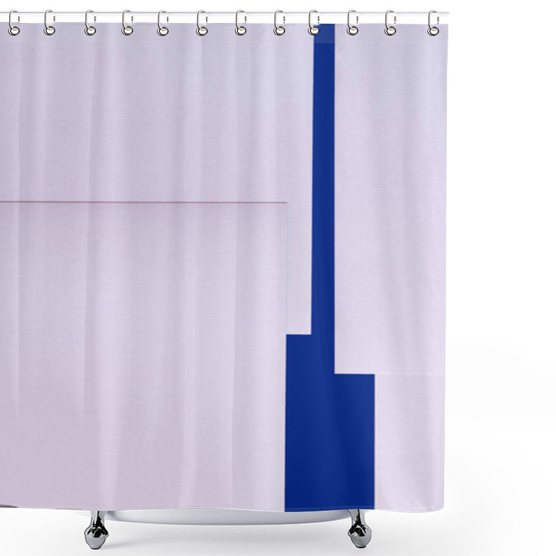 Personality  Minimal Lavender And Blue Polygonal Background Shower Curtains