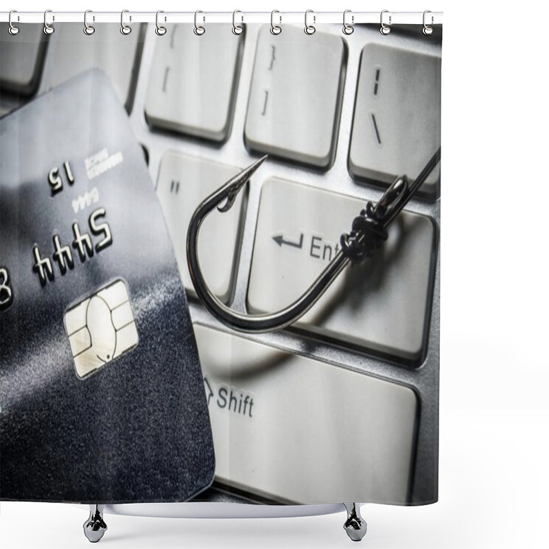 Personality  Credit Card Phishing Shower Curtains