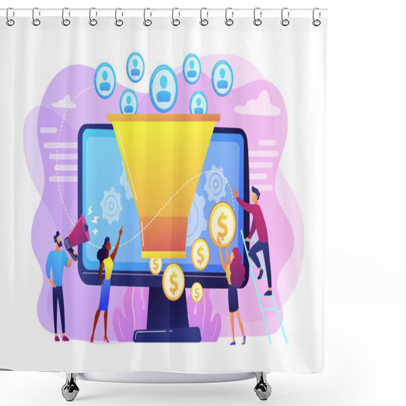 Personality  Generating New Leads Concept Vector Illustration Shower Curtains