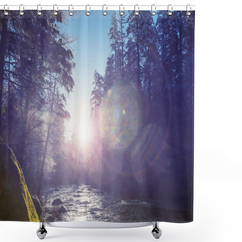 Personality  Beautiful Early Spring Landscapes In Yosemite National Park, Yosemite, USA Shower Curtains