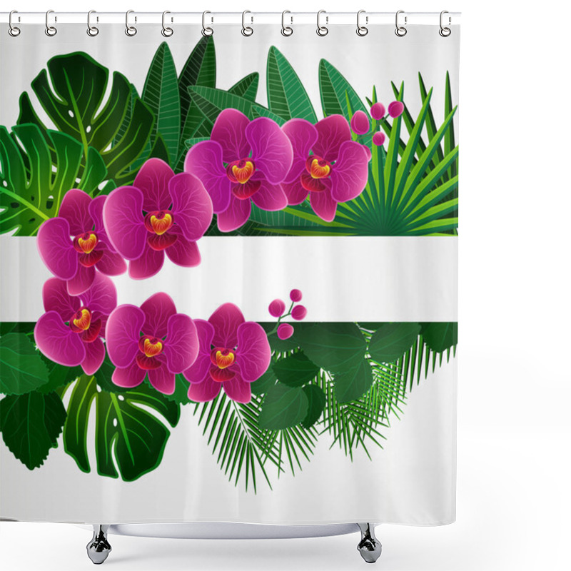 Personality  Floral Design Background. Orchid Flowers. Shower Curtains