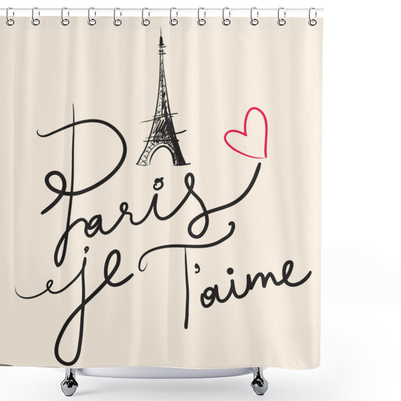 Personality  Hand Drawn Eiffel Tower Shower Curtains