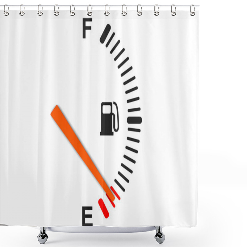 Personality  Fuel Gauge Shower Curtains