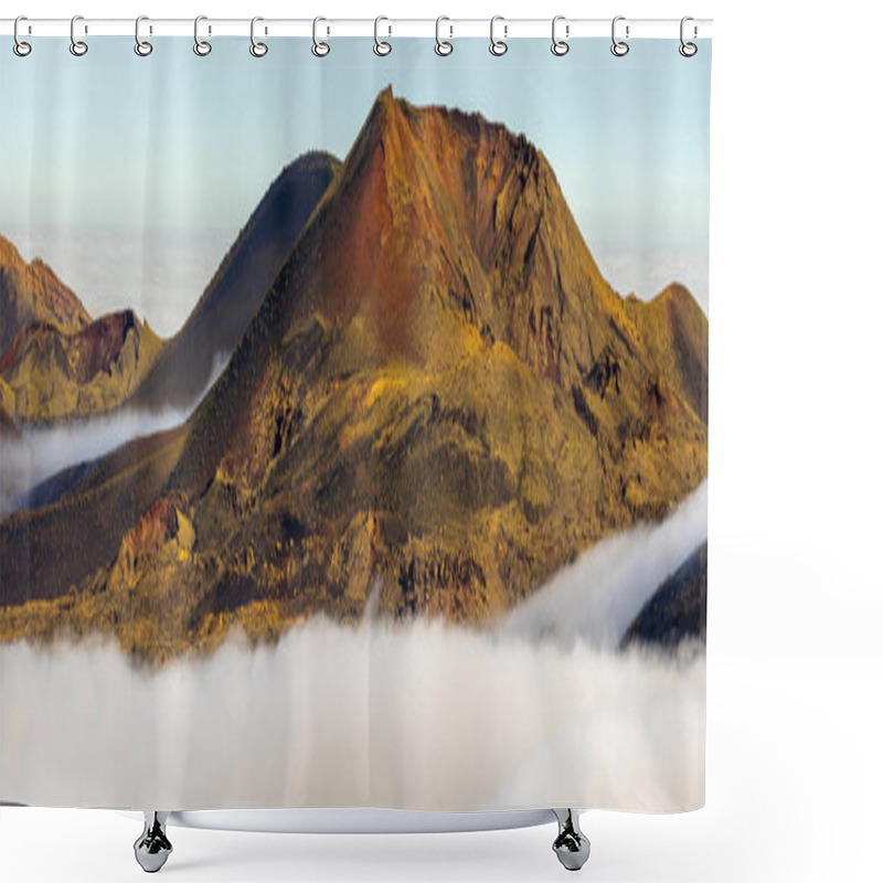 Personality  Volcanoes In The Timanfaya National Park On Lanzarote. Volcanoes Shower Curtains