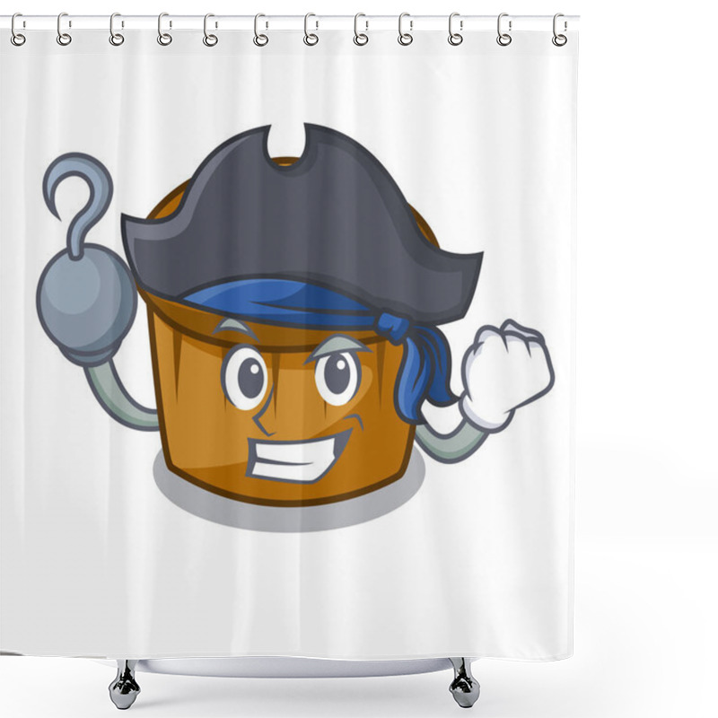 Personality  Pirate Mufin Blueberry Character Cartoon Shower Curtains